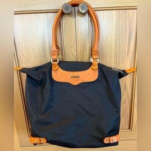 Rebecca Minkoff Authentic Nylon/Leather Studded Shoulder Bag Size Adjustable